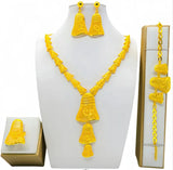 High Quality 24k Gold Plated Dubai Jewelry Set