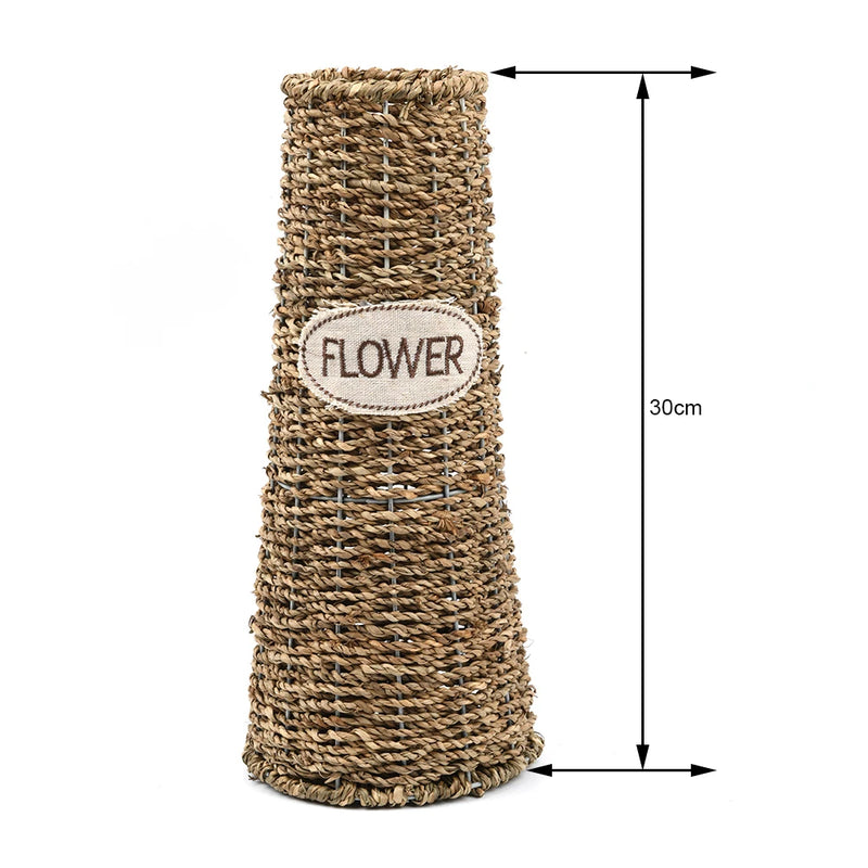 Flower Vase Decoration Home Weave Flower Pot Flower Basket Rattan Vases for Flowers