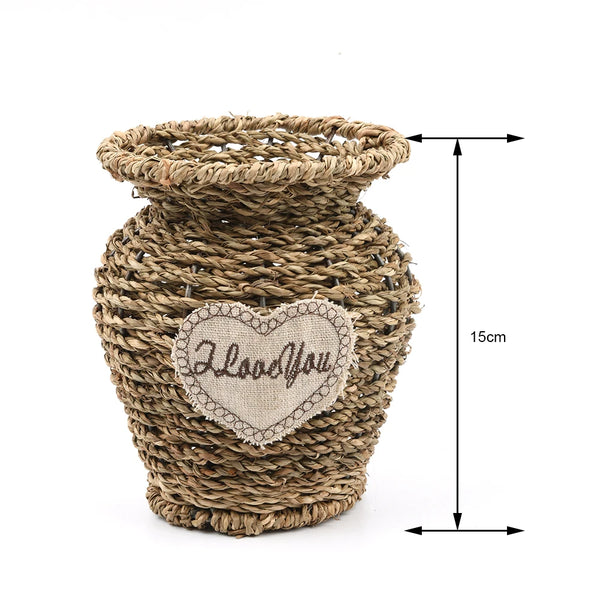 Flower Vase Decoration Home Weave Flower Pot Flower Basket Rattan Vases for Flowers