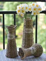 Flower Vase Decoration Home Weave Flower Pot Flower Basket Rattan Vases for Flowers