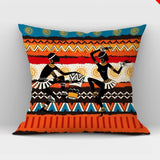 African Women Print Cushion Cover Ethnic Style Decorative Pillowcase, Throw Pillow Cover for Home Sofa Decor