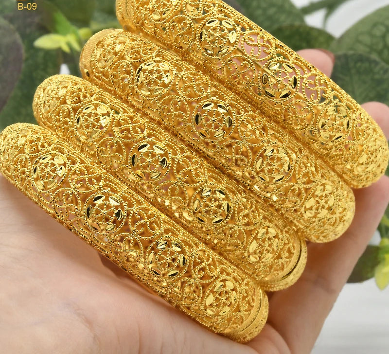 African Bangles 24K Gold Color Dubai Bracelet