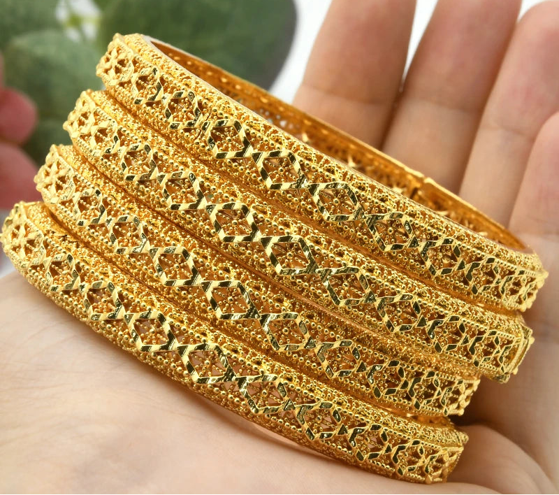 African Bangles 24K Gold Color Dubai Bracelet