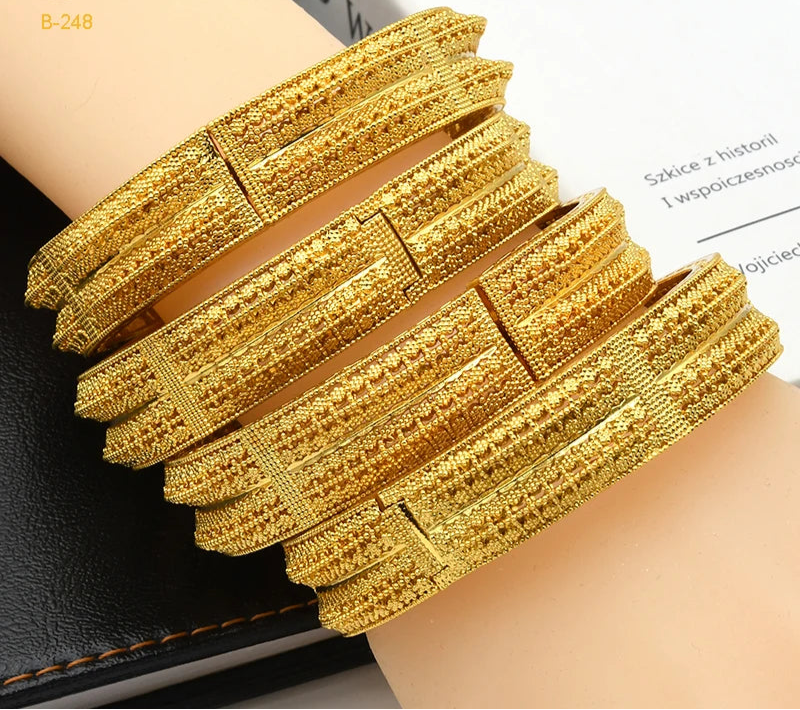 African Bangles 24K Gold Color Dubai Bracelet