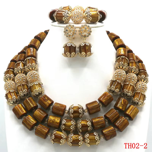 African Beads Jewelry Set Artificial Coral Jewelry Set Nigerian Wedding Jewellery Sets