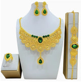 High Quality 24k Gold Plated Dubai Jewelry Set