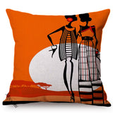 Modern Abstract Cartoon African Exotic Pattern Living Room Decoration Throw Pillow Case Cotton Linen Sofa Cushion Cover