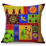 Modern Abstract Cartoon African Exotic Pattern Living Room Decoration Throw Pillow Case Cotton Linen Sofa Cushion Cover