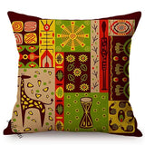 Modern Abstract Cartoon African Exotic Pattern Living Room Decoration Throw Pillow Case Cotton Linen Sofa Cushion Cover