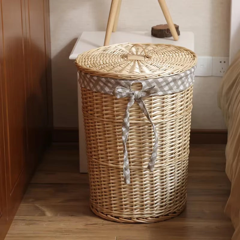 Dirty Hamper Rattan Storage Basket Dirty Clothes Storage