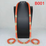 African Beads Jewelry Set Artificial Coral Jewelry Set Nigerian Wedding Jewellery Sets