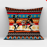 African Women Print Cushion Cover Ethnic Style Decorative Pillowcase, Throw Pillow Cover for Home Sofa Decor