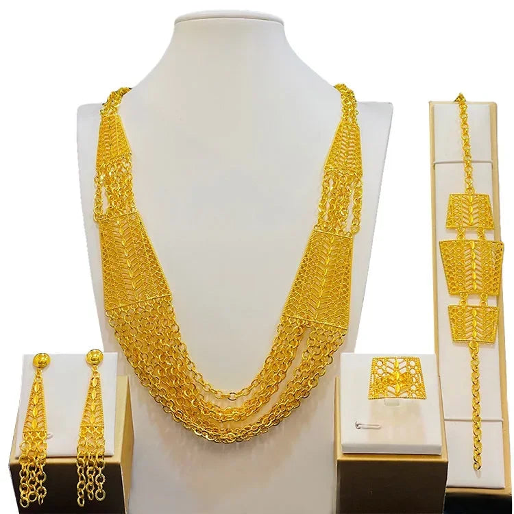 Dubai 24K Gold Jewelry Set