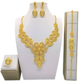 High Quality 24k Gold Plated Dubai Jewelry Set