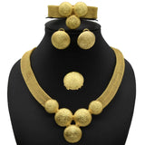 Womens Ethiopian Gold Color Jewelry Set