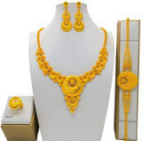 High Quality 24k Gold Plated Dubai Jewelry Set