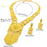 Women Nigeria African Dubai Wedding Earring Jewelry Set