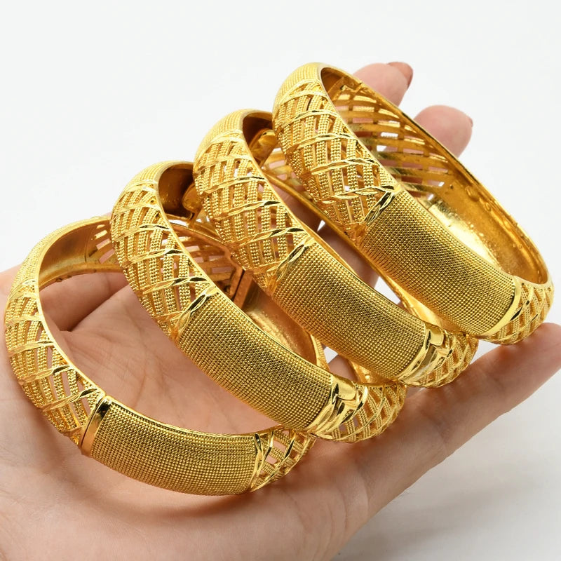 African Bangles 24K Gold Color Dubai Bracelet