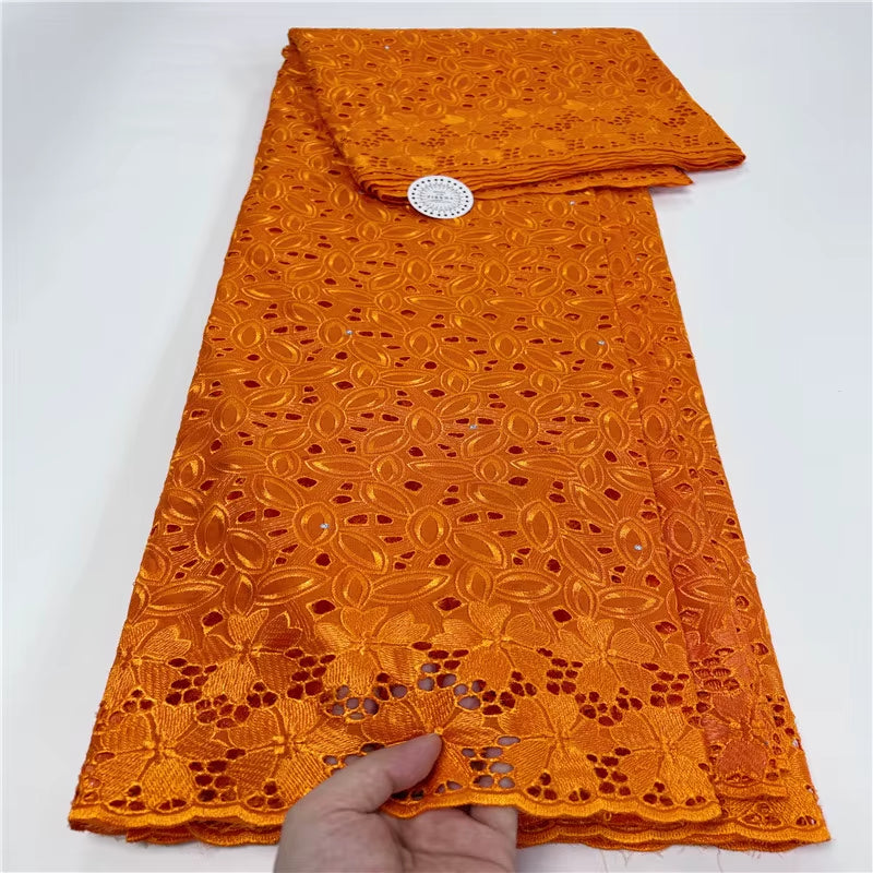 5 Yard Swiss Dry Lace Fabric  Dubai African 100% Cotton