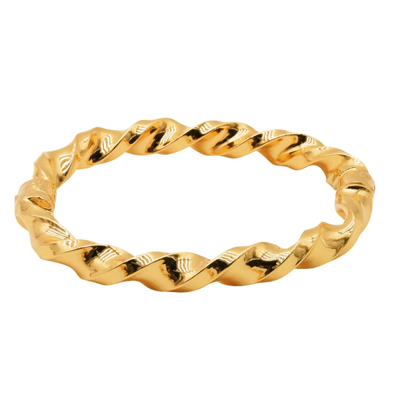 New Dubai sand gold twisted brass bracelet