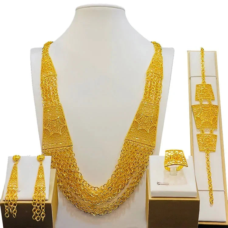 Dubai 24K Gold Jewelry Set