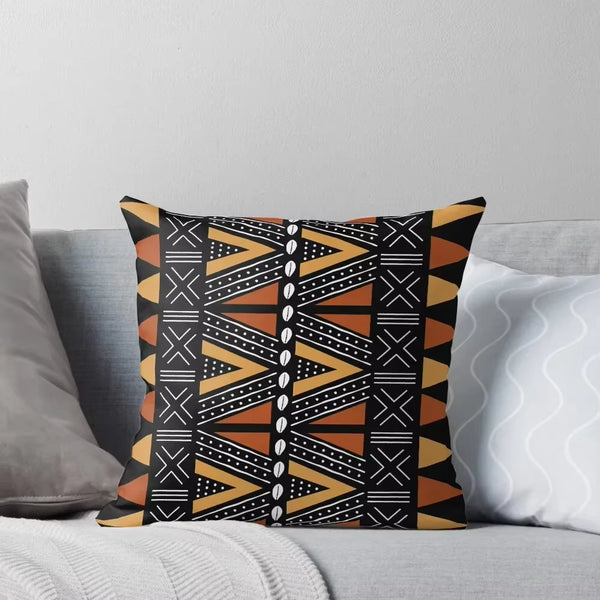 African Mud Cloth Abstract Fabric Design Throw Pillow Pillows Decor Home Pillow Cover Christmas Room Decorating Items Pillow