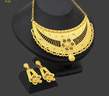 Dubai African Heart Necklace Earrings Set