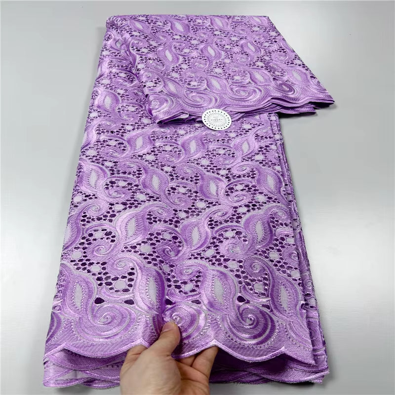 5 Yard Swiss Dry Lace Fabric  Dubai African 100% Cotton