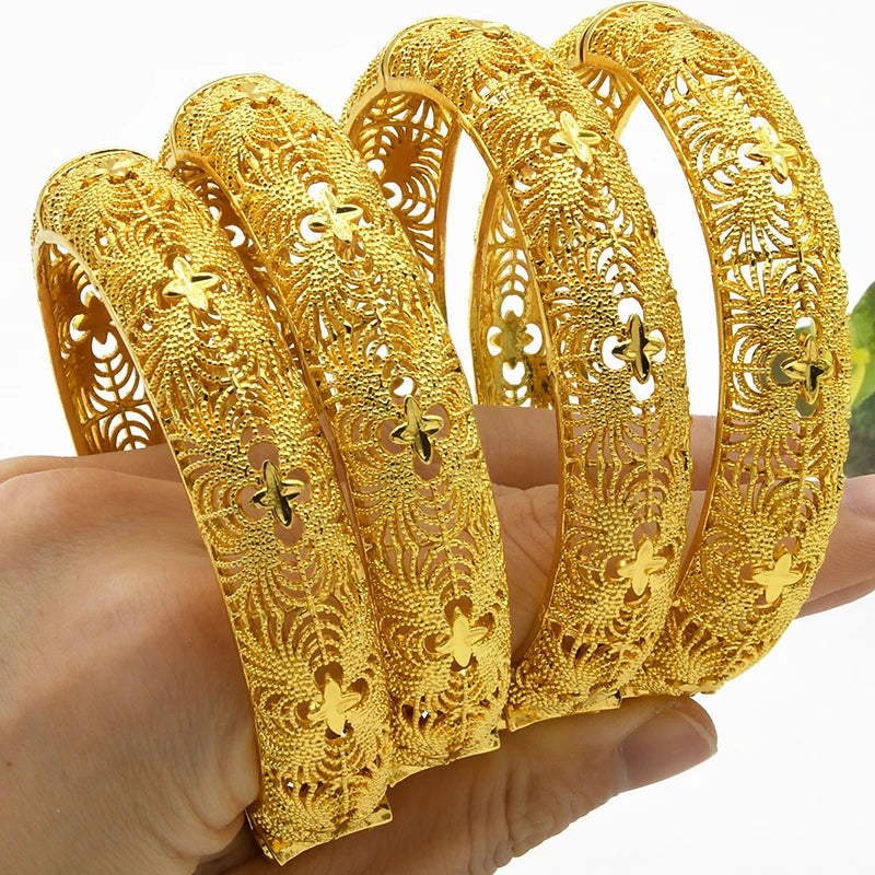 African Bangles 24K Gold Color Dubai Bracelet