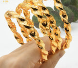 New Dubai sand gold twisted brass bracelet