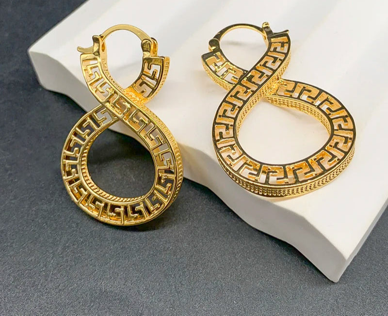 Original Vintage Dubai Gold Plated Hoop Earrings