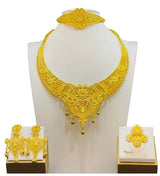 High Quality 24k Gold Plated Dubai Jewelry Set