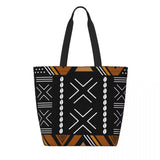 African Mud Cloth Bogolan Design Shopping Bag