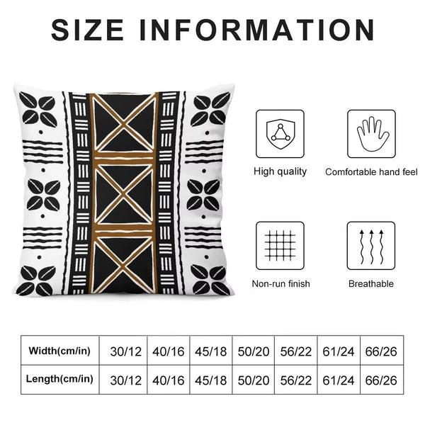 White African Mud Cloth Fabric Pattern Throw Pillow Sofa Covers for Living Room Luxury Cushion Cover Pillow