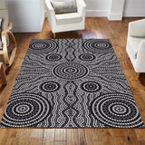 Aboriginal Turtles Australia Indigenous Painting Art Rug Printed Non-Slip Mat Dining Room Living Room Soft Bedroom Carpet