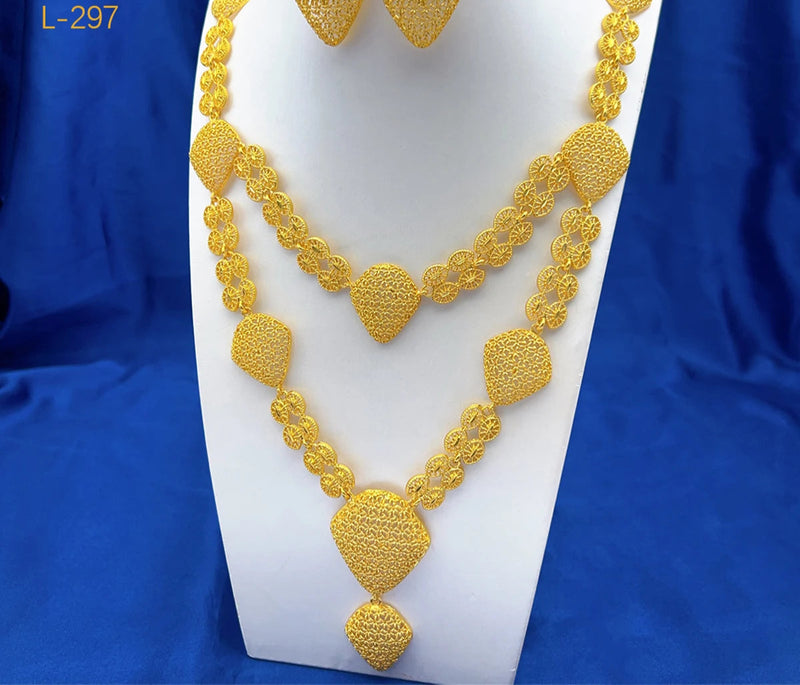 Dubai African 24K Gold Plated Jewelry Sets