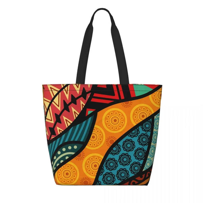 African Mud Cloth Bogolan Design Shopping Bag