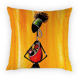 Colourful Dancing African Girl Luxury Throw Pillow Case Cushion Cover Home Living Room Decorative Pillows for Sofa Bed Car 45*45