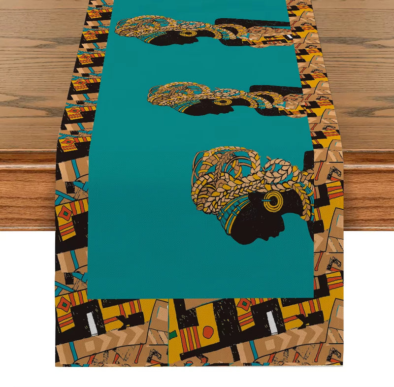 African Girl Table Runner for Dining Table Wedding Decoration Rite Table Runner Home Party Decor Table Cover Party