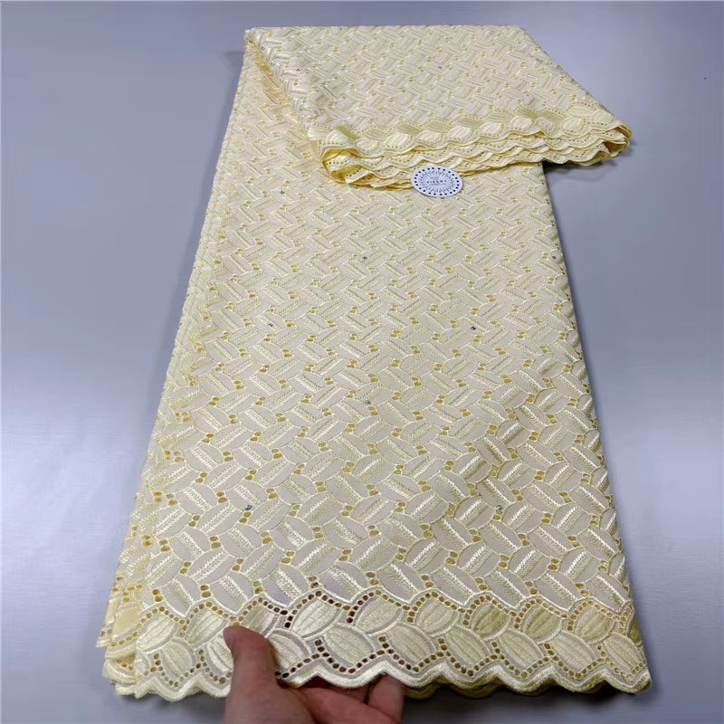 5 Yard Swiss Dry Lace Fabric  Dubai African 100% Cotton