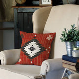 4Pcs Ethnic Bohemia Geometric Pillowcase Aztec Western Abstract Pattern Cushion Cover Red Aztec Style Pillowcase Home Decor