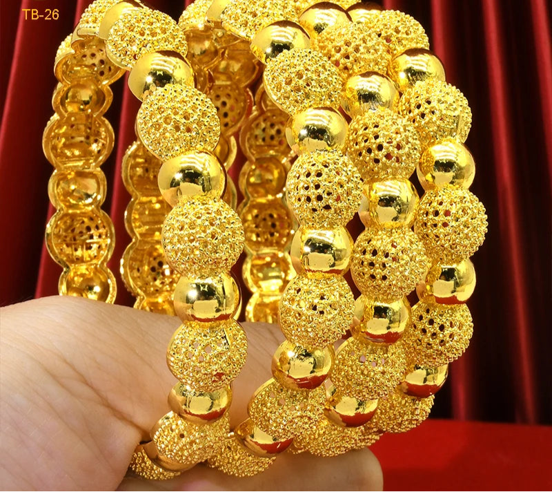 African Bangles 24K Gold Color Dubai Bracelet