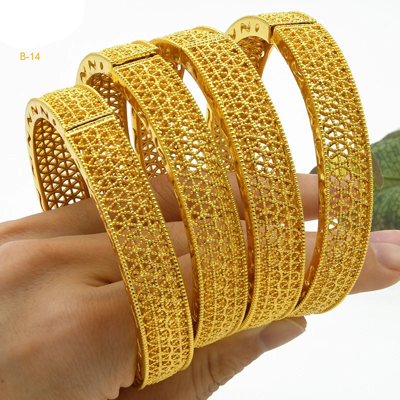 African Bangles 24K Gold Color Dubai Bracelet