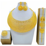 High Quality 24k Gold Plated Dubai Jewelry Set