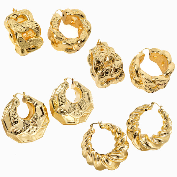 18k Gold Plated Hoop Earring