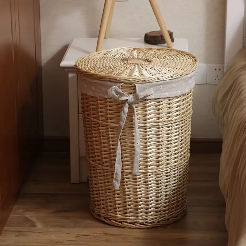 Dirty Hamper Rattan Storage Basket Dirty Clothes Storage