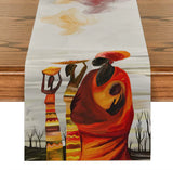 African Girl Table Runner for Dining Table Wedding Decoration Rite Table Runner Home Party Decor Table Cover Party