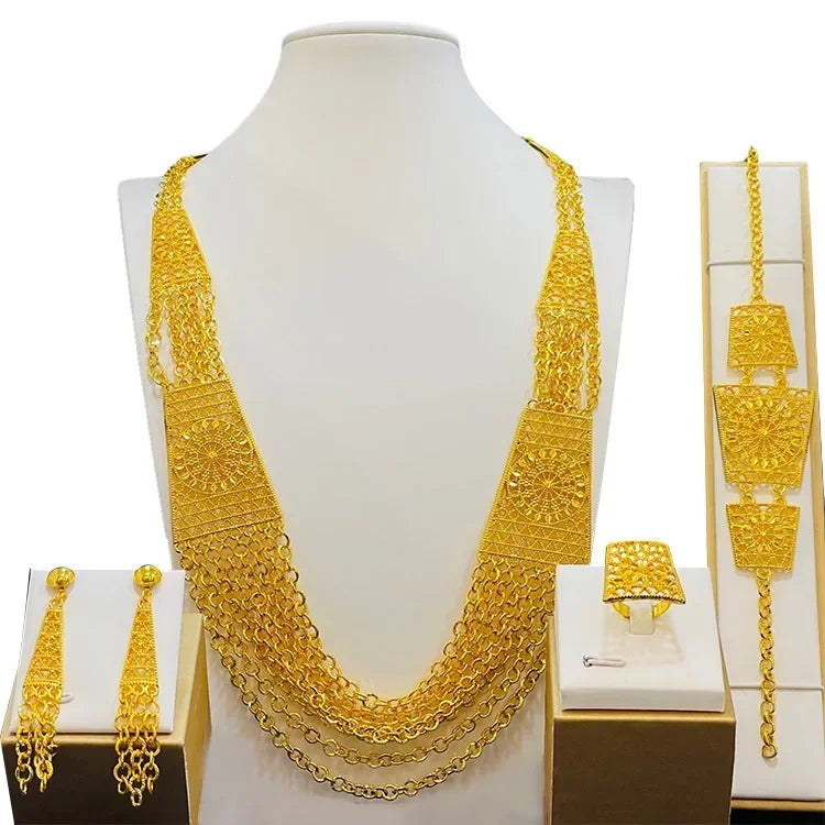 Dubai 24K Gold Jewelry Set