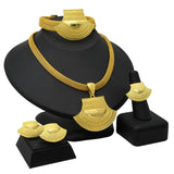 Womens Ethiopian Gold Color Jewelry Set