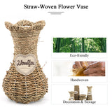 Flower Vase Decoration Home Weave Flower Pot Flower Basket Rattan Vases for Flowers